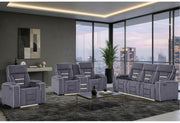 U1895 - P2 Reclining Sofa / Console Reclining Loveseat - Dark Gray