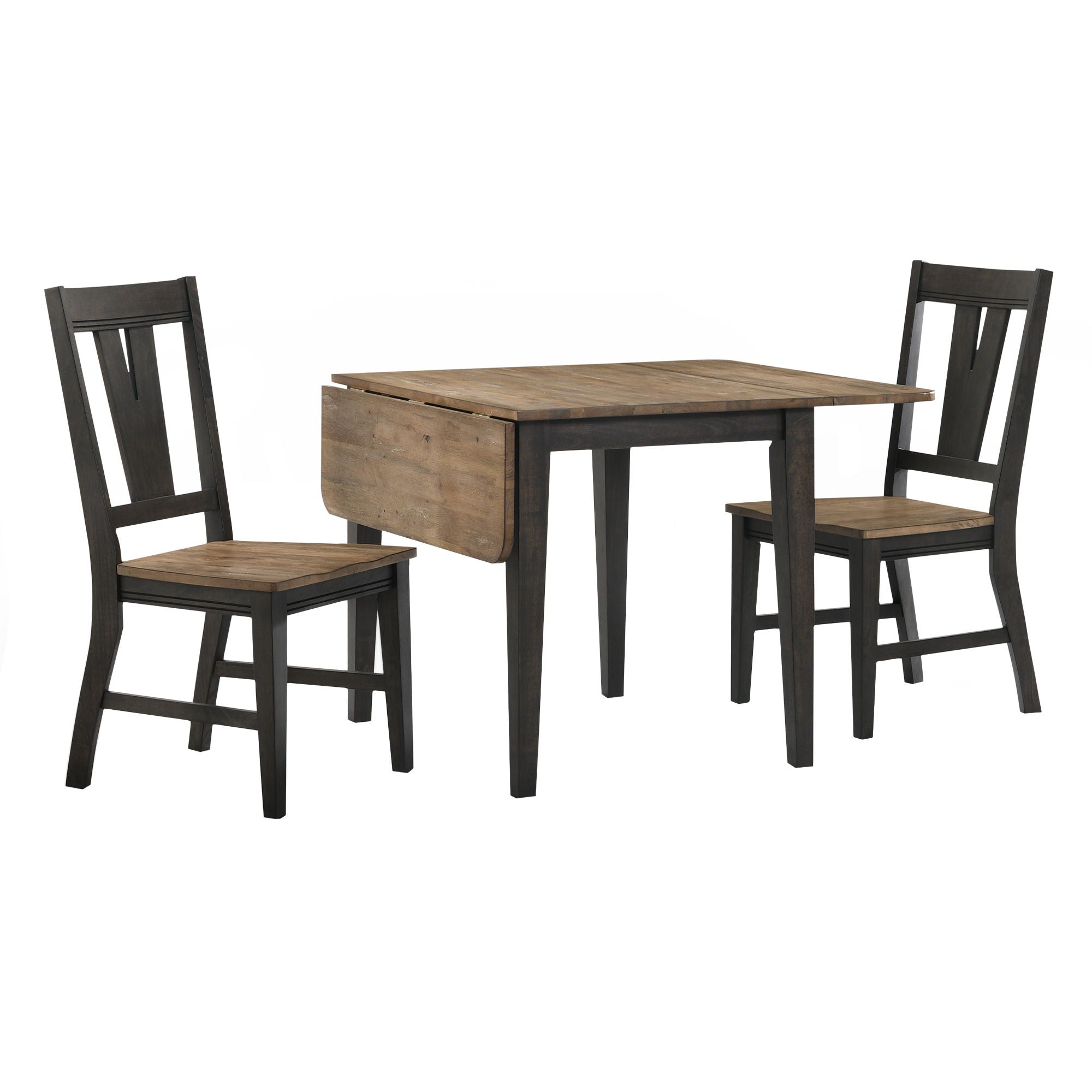 Harper - Drop Leaf Table - Brushed Brown / Pecan