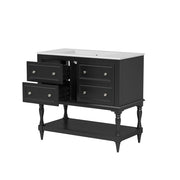 Bathroom Vanity Cabinet With Undermount Sink, 4 Drawer Set