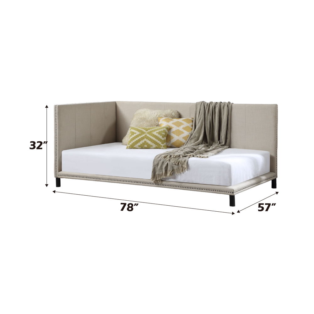 Yinbella - Full Daybed - Beige Linen