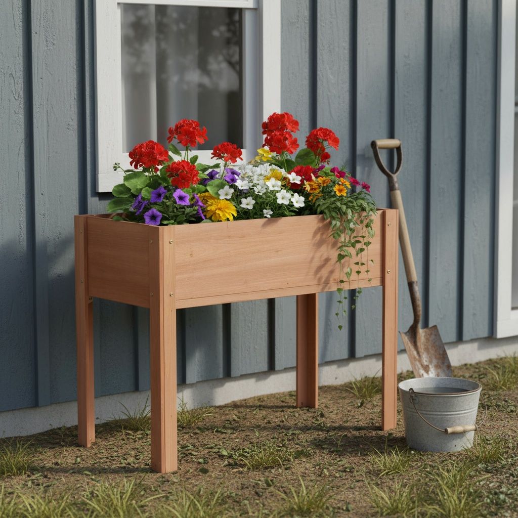 Raised Garden Bed With Legs, Elevated Planter Box For Outdoor Plants
