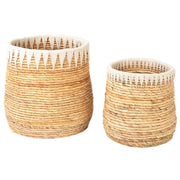 Cianna - Basket (Set of 2) - Natural With White