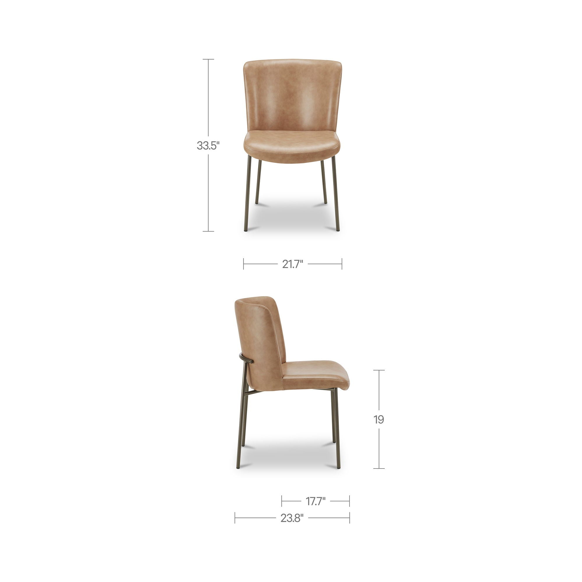 Early - Dining Chair Leather (Set of 2) - Tan