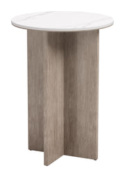 Oceanveil - Side Table - White / Light Brown