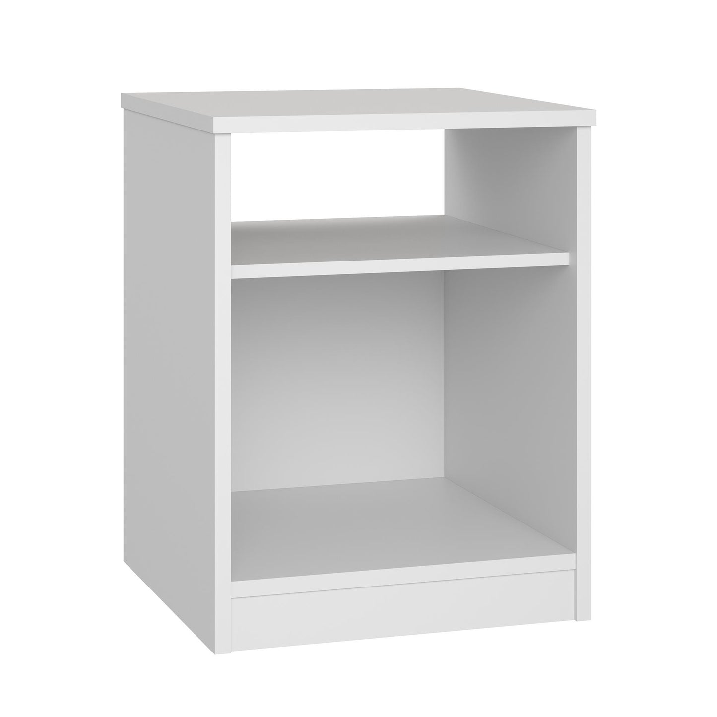 Open Shelf Nightstand - White