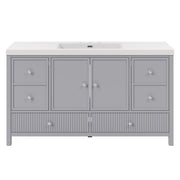 Bathroom Vanity With Separate Sink, Soft Close Doors And 4 Drawers