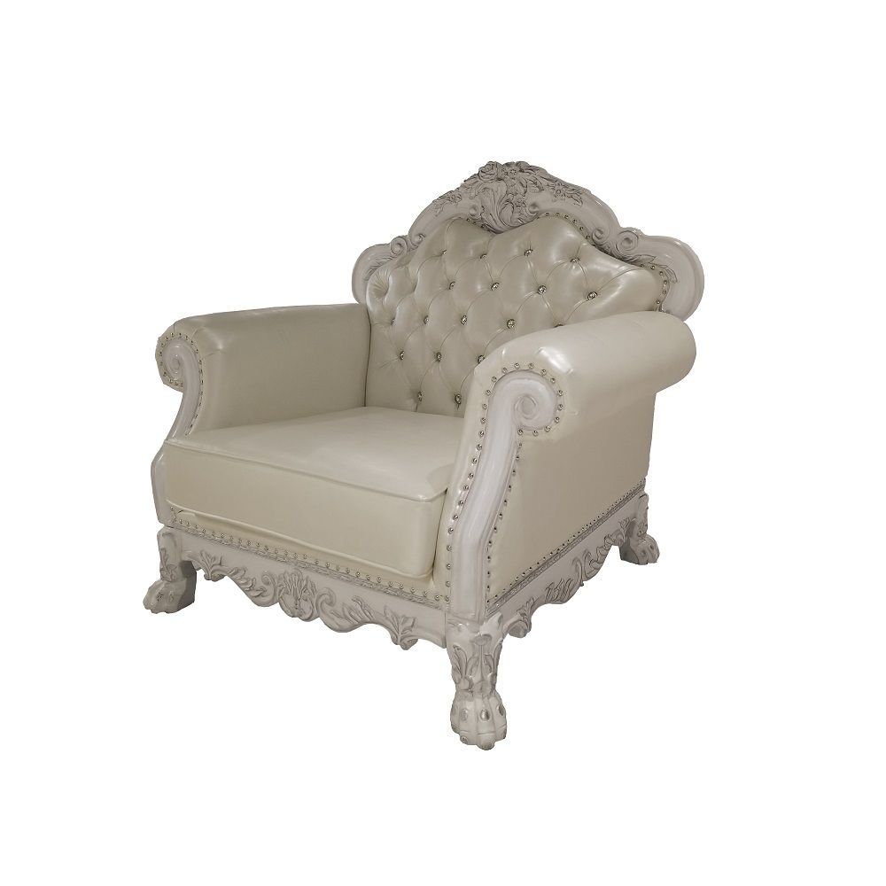 Dresden Chair - PU & Bone White Finish