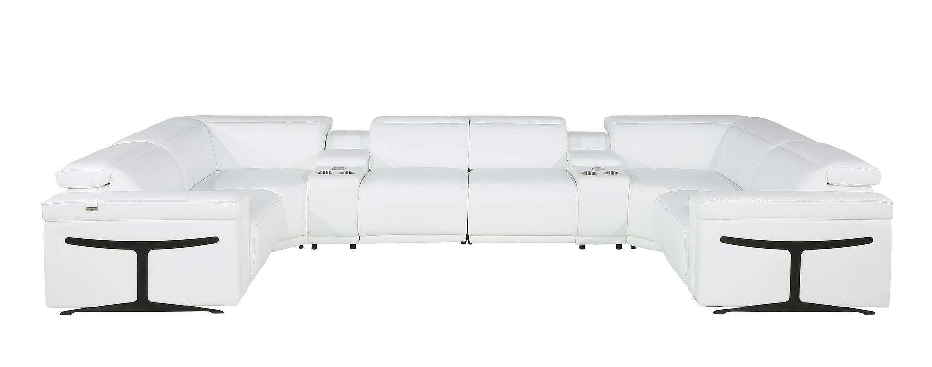 1126 - 8-Piece U-Shaped Sectional Sofa In With 4 Power Recliners & Power Headrest