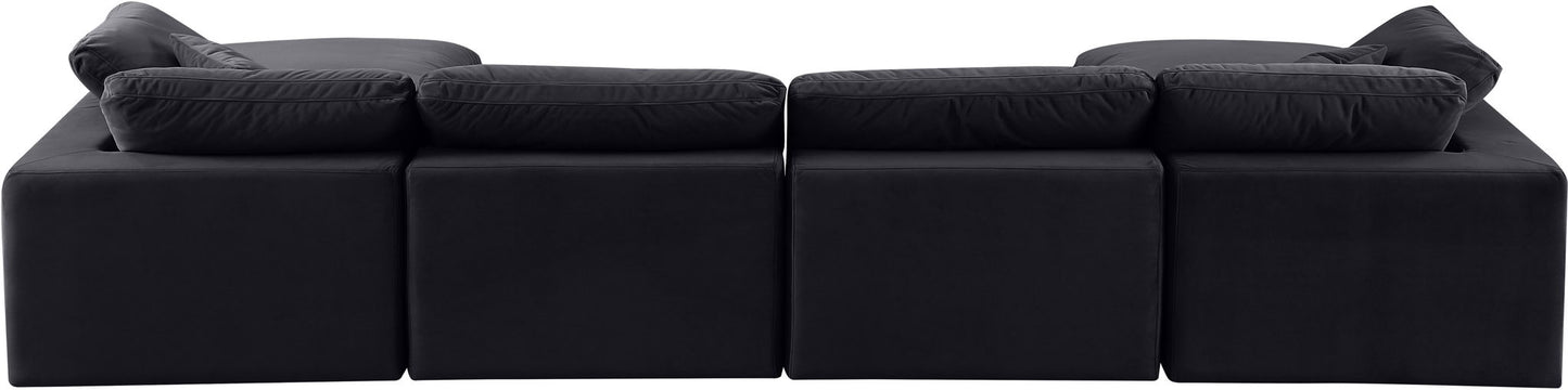 Comfy - 6 Piece Velvet Modular Double Chaise Sectional
