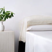 Stella - Faux Silk Velvet Waterfall Pillowcase Set (Set of 2) - Stone