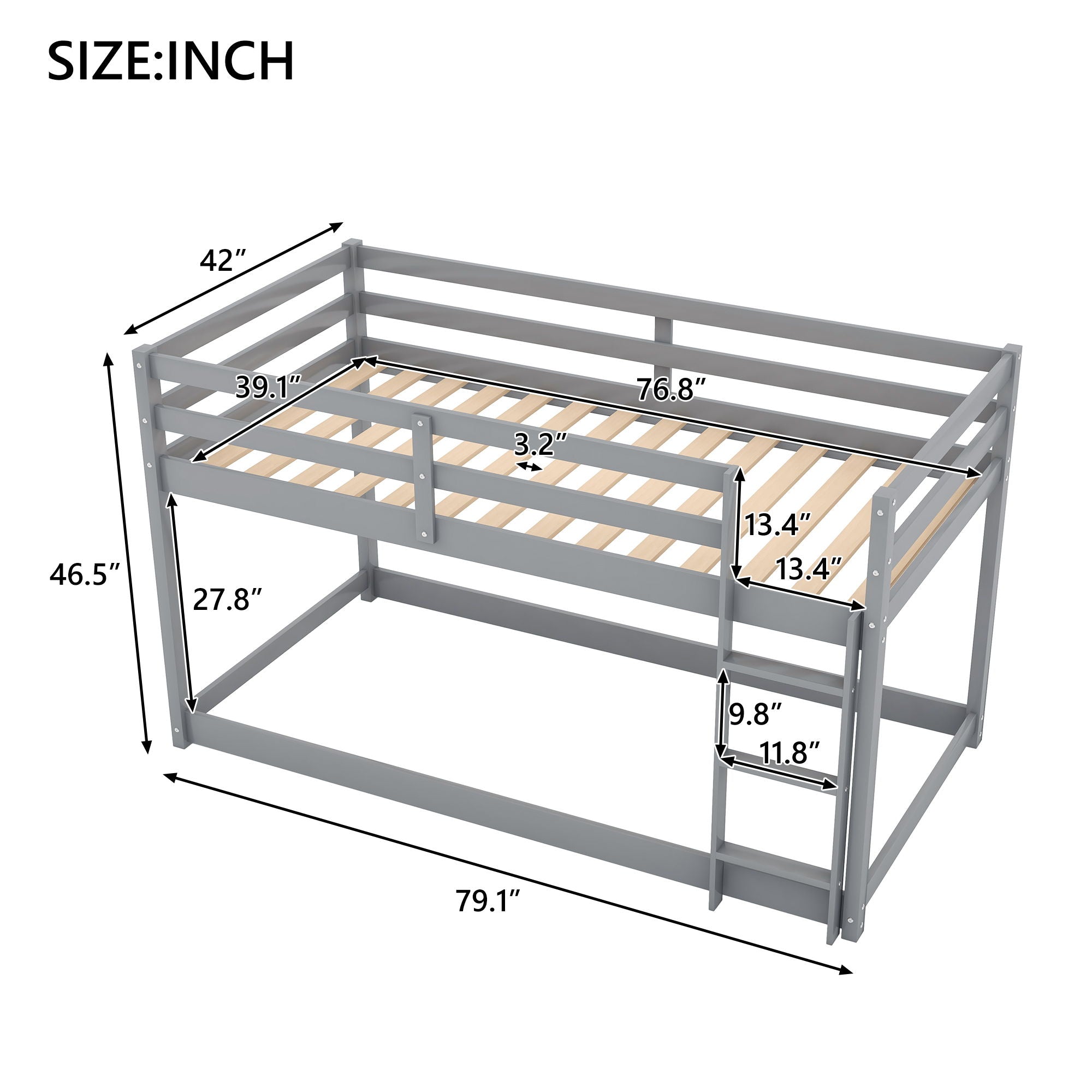 Floor Bunk Bed With Ladder