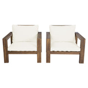Stylish Outdoor Chair Set With Cushions For Garden (Set of 2)