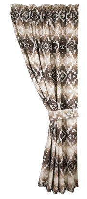 Chalet - Aztec Curtain - White / Brown