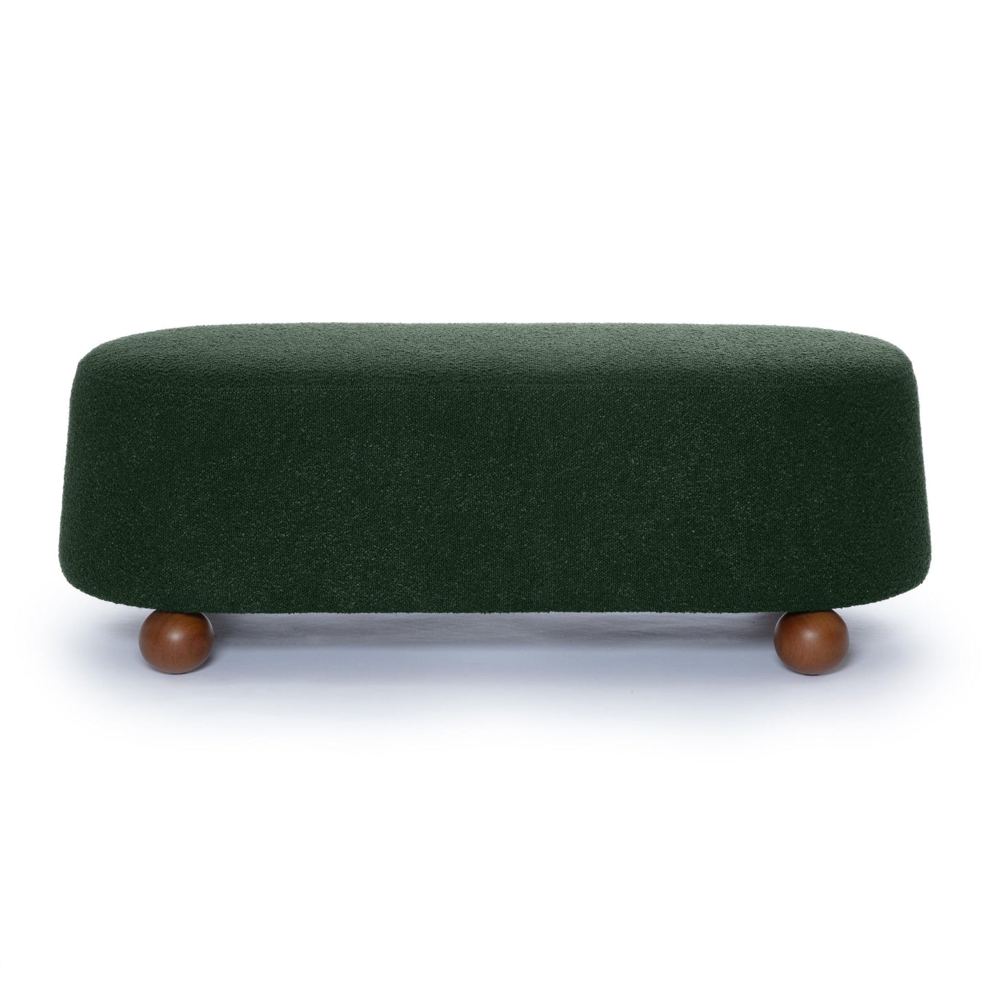 Jaine - Boucle Large Ottoman - Forest Green