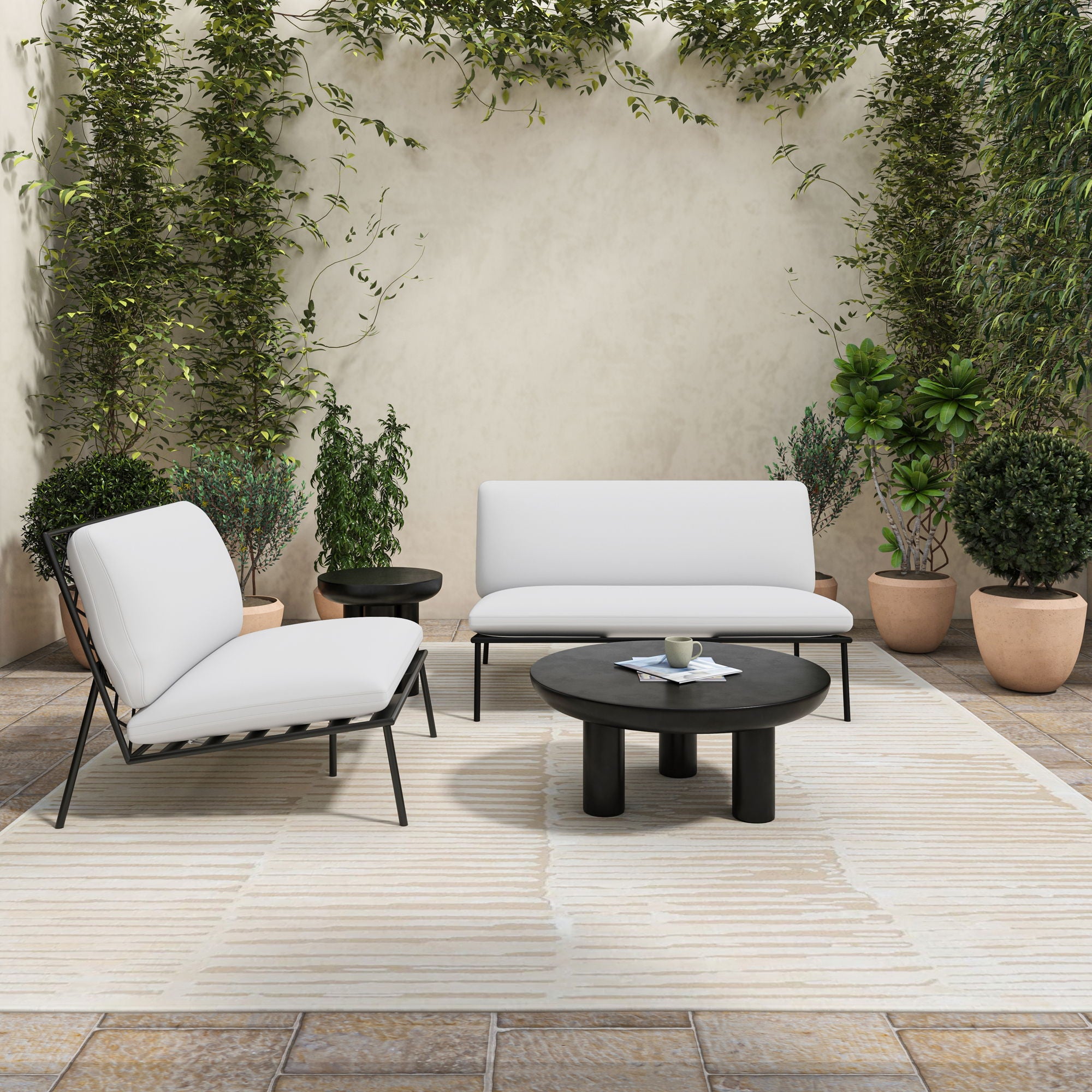 Rocca - Cement Coffee Table - Black