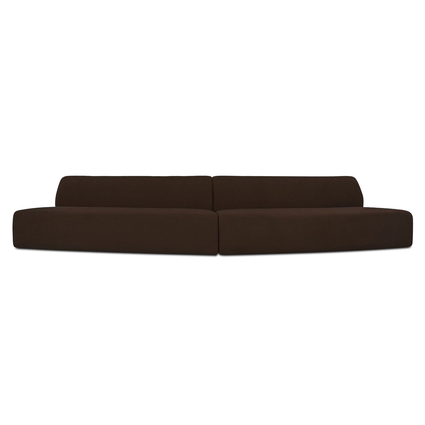 Naomi - 2 Piece Convex Modular Sectional - Dark Brown