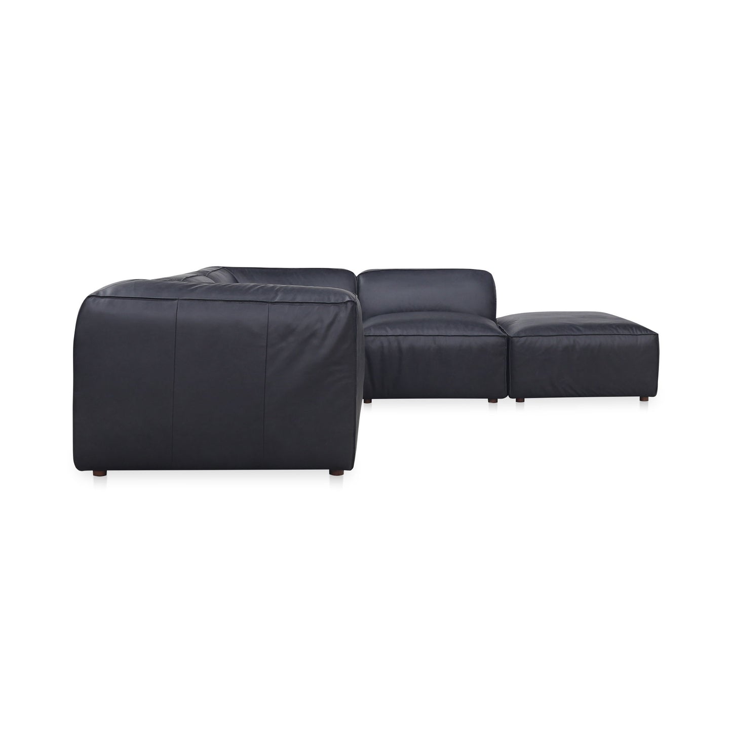 Form - Dream Modular Leather Sectional - Vantage Black