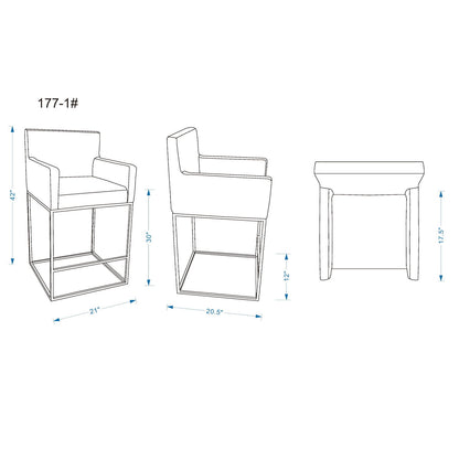 Ambassador - Barstool With Square Frame