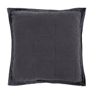 Cotton Canvas - Stonewashed Euro Sham - Charcoal