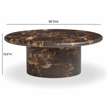 Byron - Round Coffee Table - Dark Brown