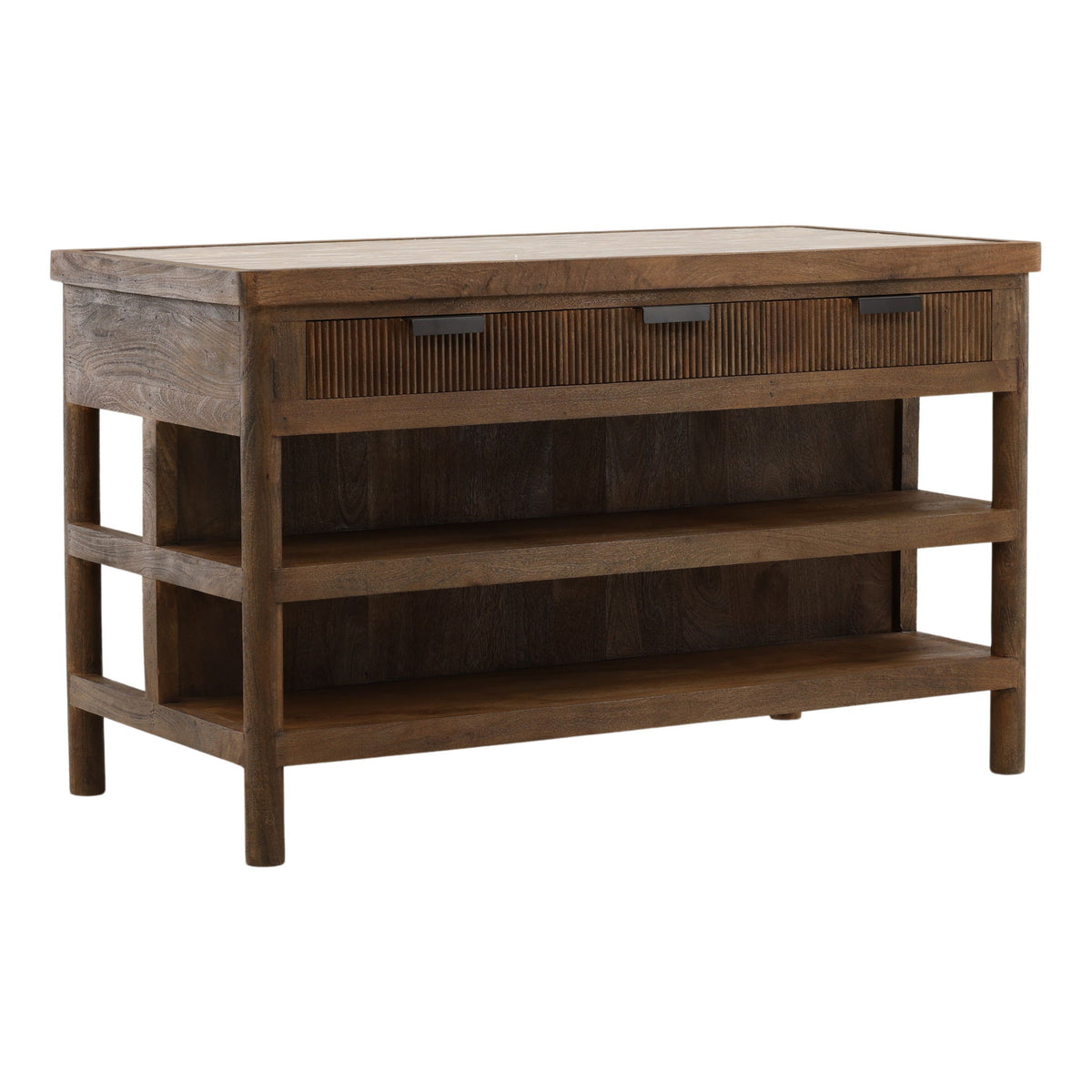 Elston - Kitchen Island - Beige And Brown