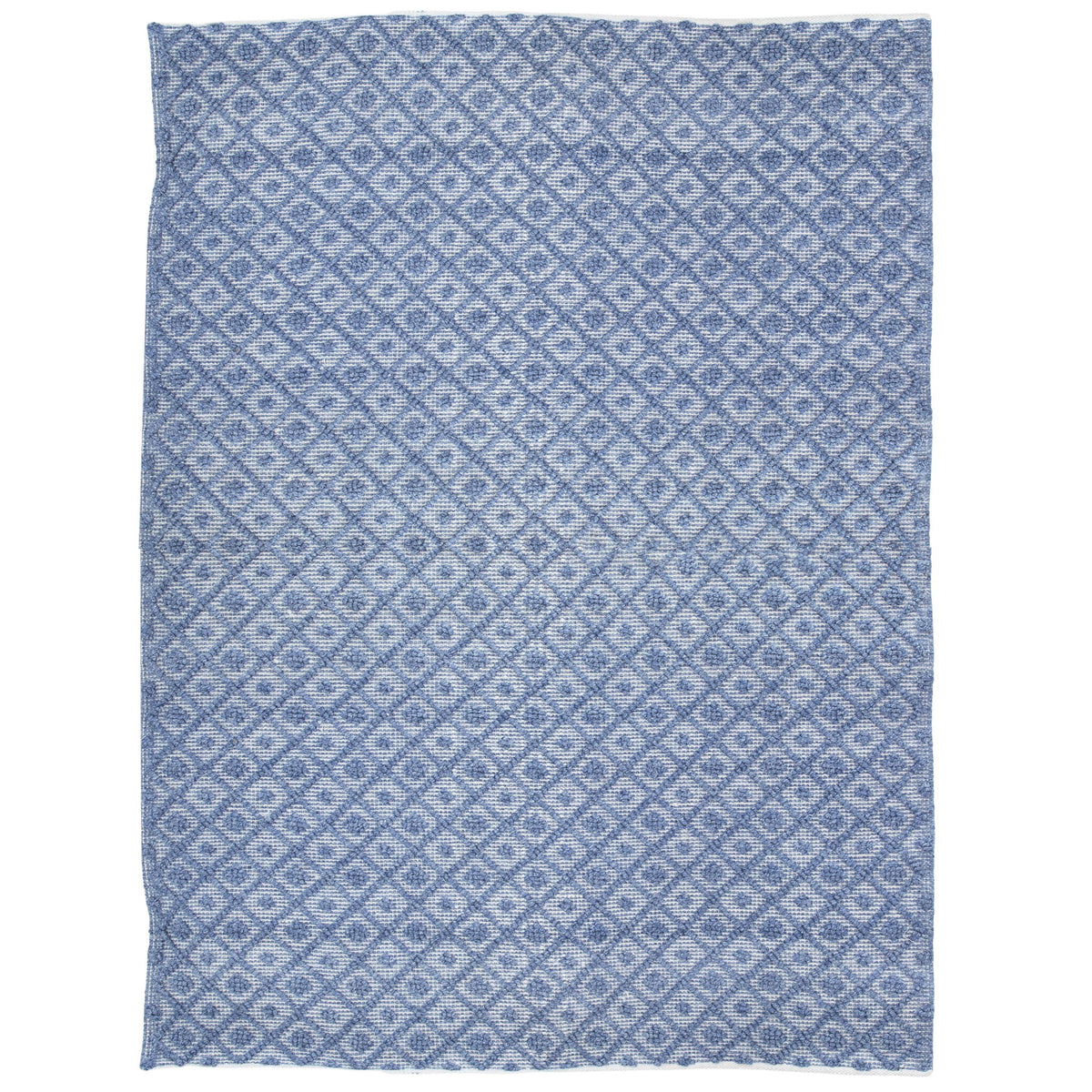 Cartola - 8' × 10' Outdoor Rug - Blue And Ivory