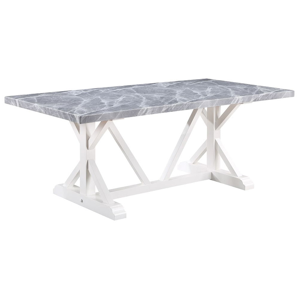 Hollyn Dining Table With Engineered Stone Top - Thumbnail 4