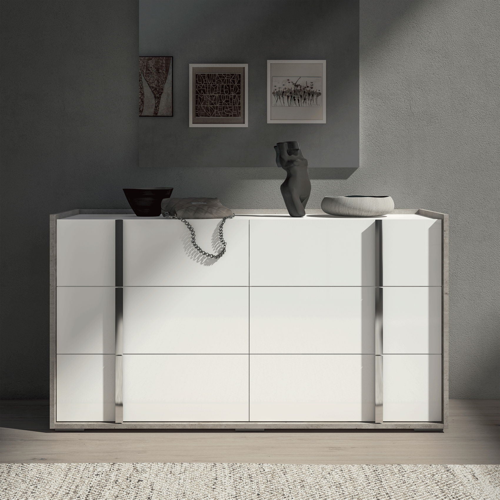 Treviso - Double Dresser - White
