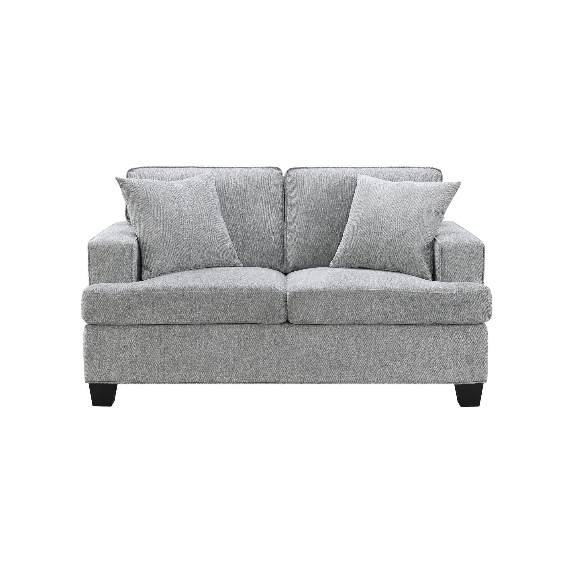 Baldwin - Loveseat With 2 Pillows - Dalton Graphite