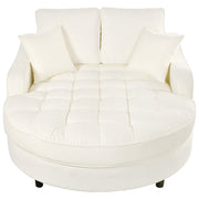 Modern Chaise Lounge Upholstered Sofa Couch With Tufted Seat And Detachable Pillows For Living Room
