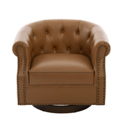 360° Swivel Accent Chair With Curved Back