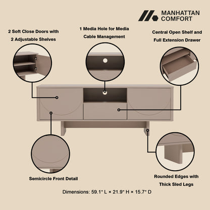 Ella - TV Stand With Adjustable Shelves