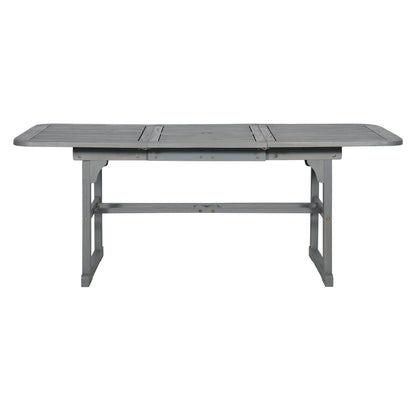 Modern Slat Top Solid Acacia Wood Butterfly Outoor Dining Table