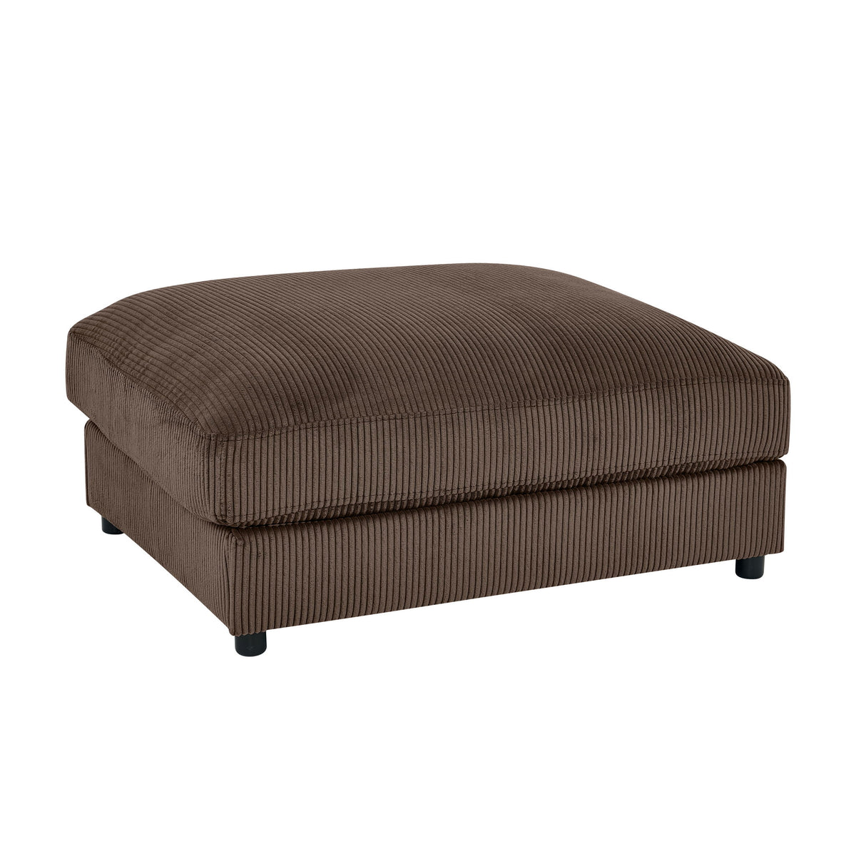 Upholstered Rectangle Ottoman - Brown