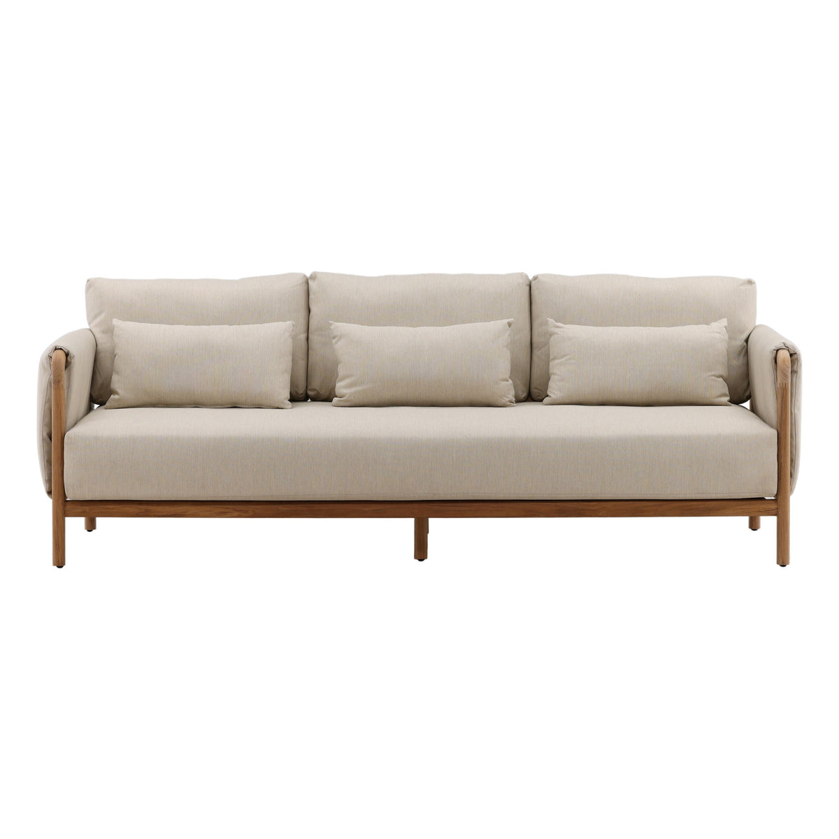 Milburne - Outdoor Sofa - Beige And Natural