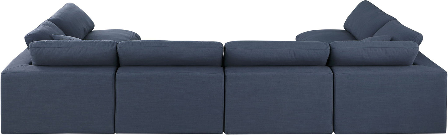 Comfy - 6 Piece Linen Modular Armless Sectional