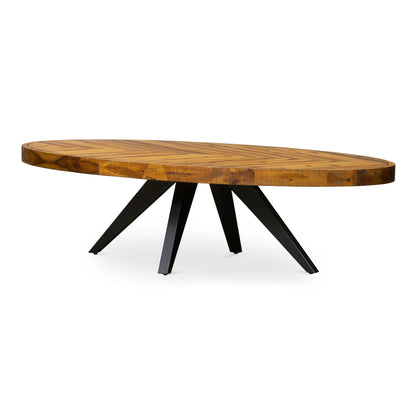 Parq - Oval Coffee Table - Brown
