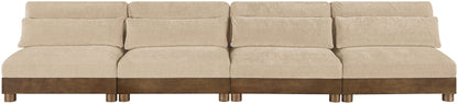 Turin - 4 Piece Fabric Upholstered Modular Armless Sofa