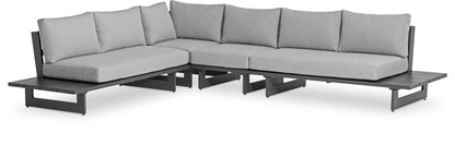 Maldives - 4 Piece Water Resistant Outdoor Patio Modular Sectional With Gray Base