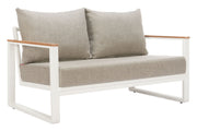 Welt - Outdoor Sofa - Taupe / White