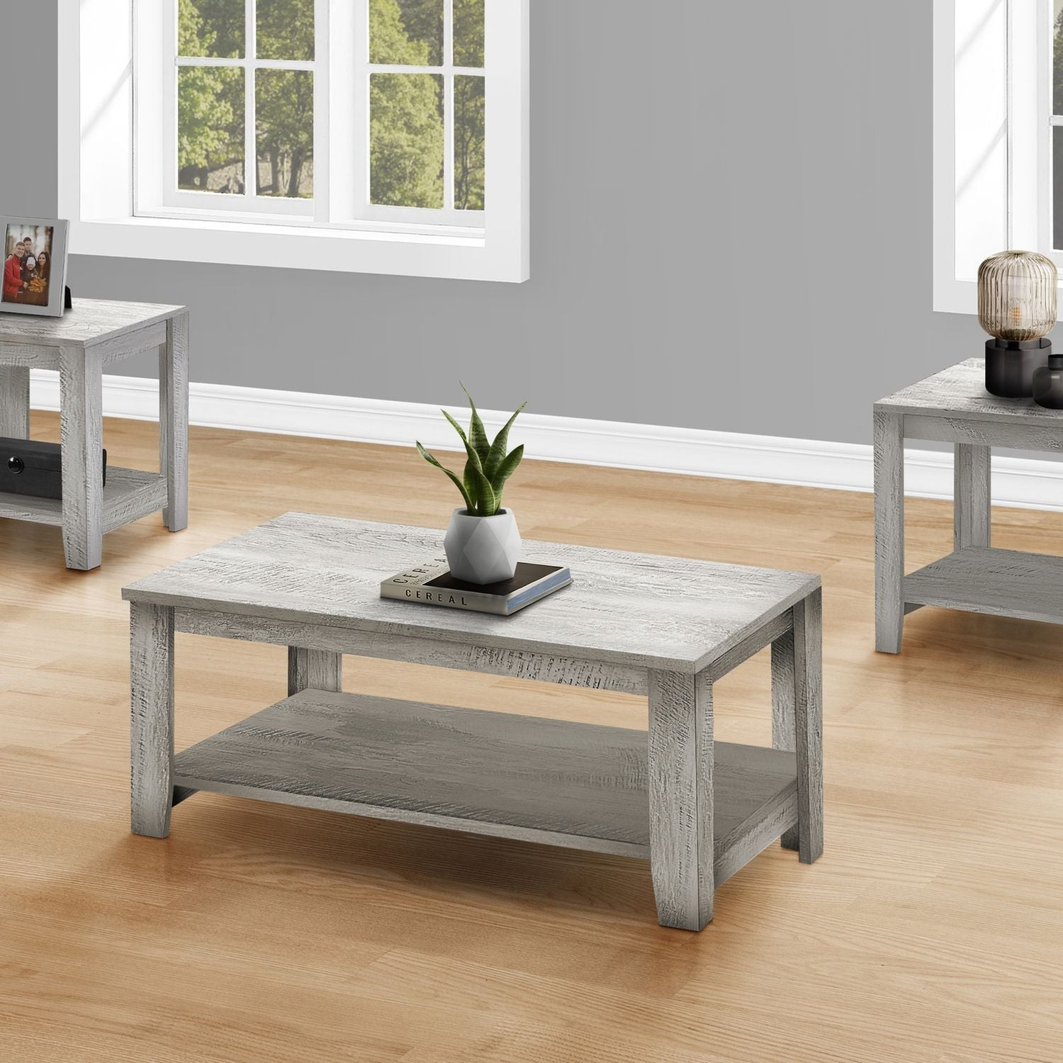 Table Set, Coffee, End, Side, Accent, Living Room, Transitional (Set of 3)