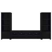 Arnaud - 3 Piece TV Stand Set With Storage - Black