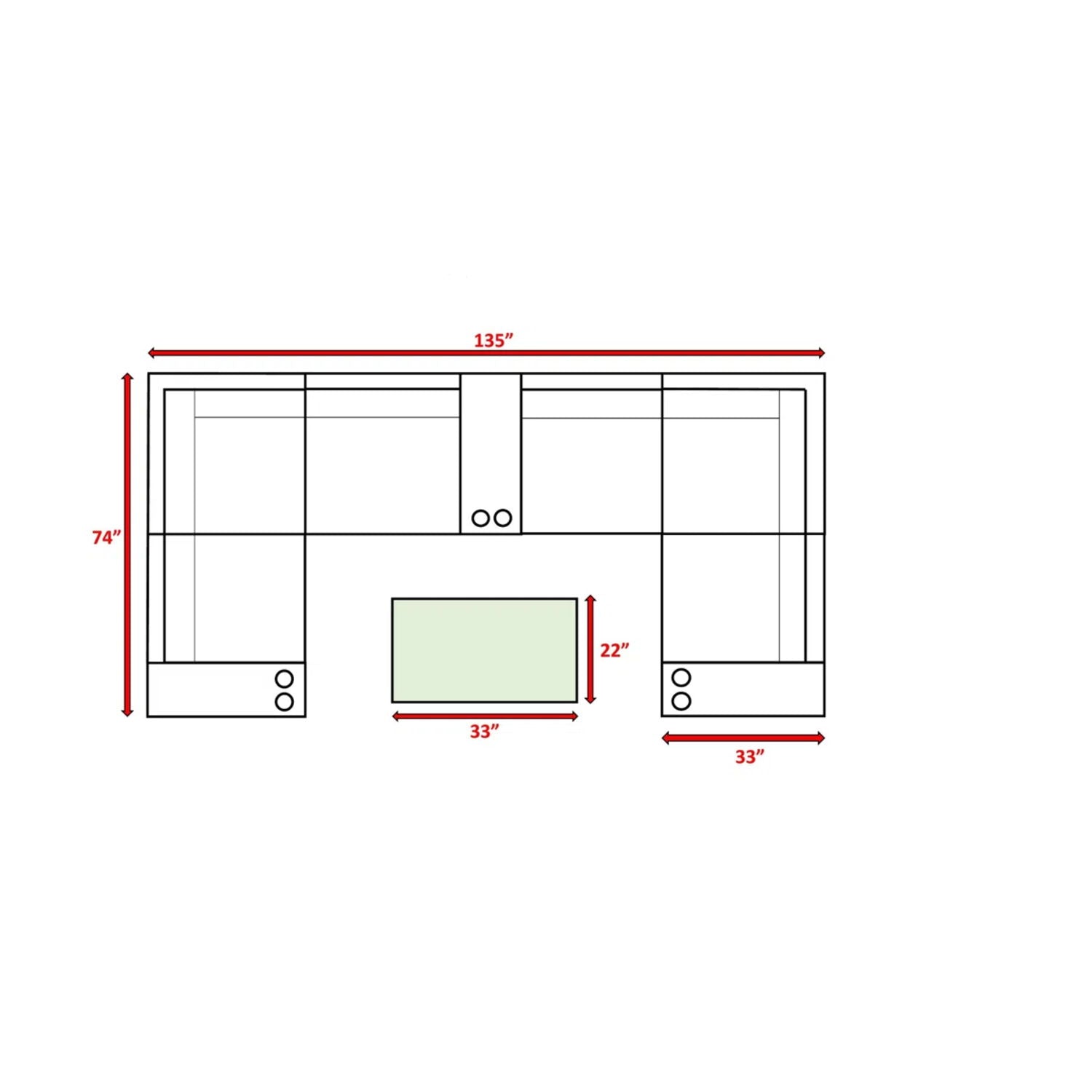 Outdoor Wicker Sectional With Weather Resistant Cushions And Table