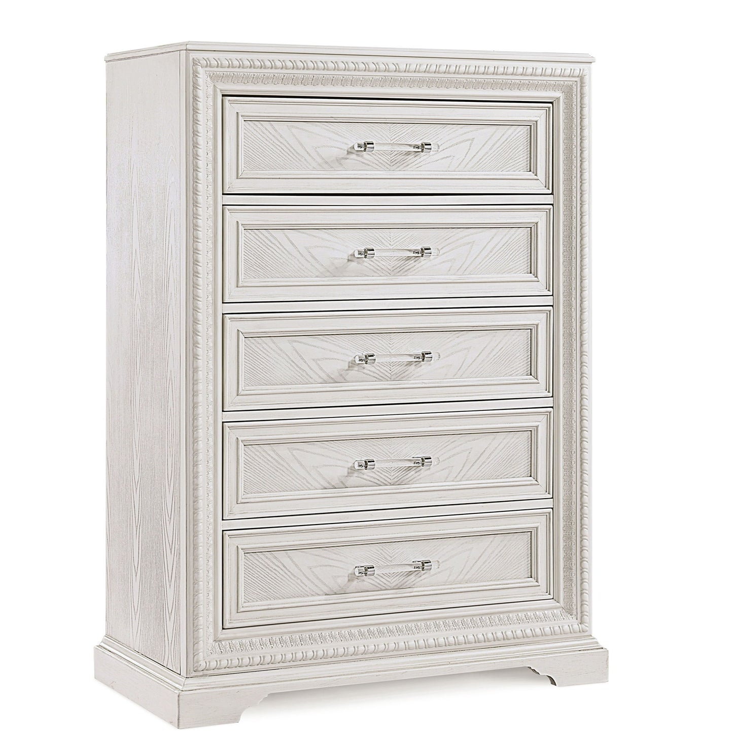 5 Drawer Tall Storage Chest - Antique White