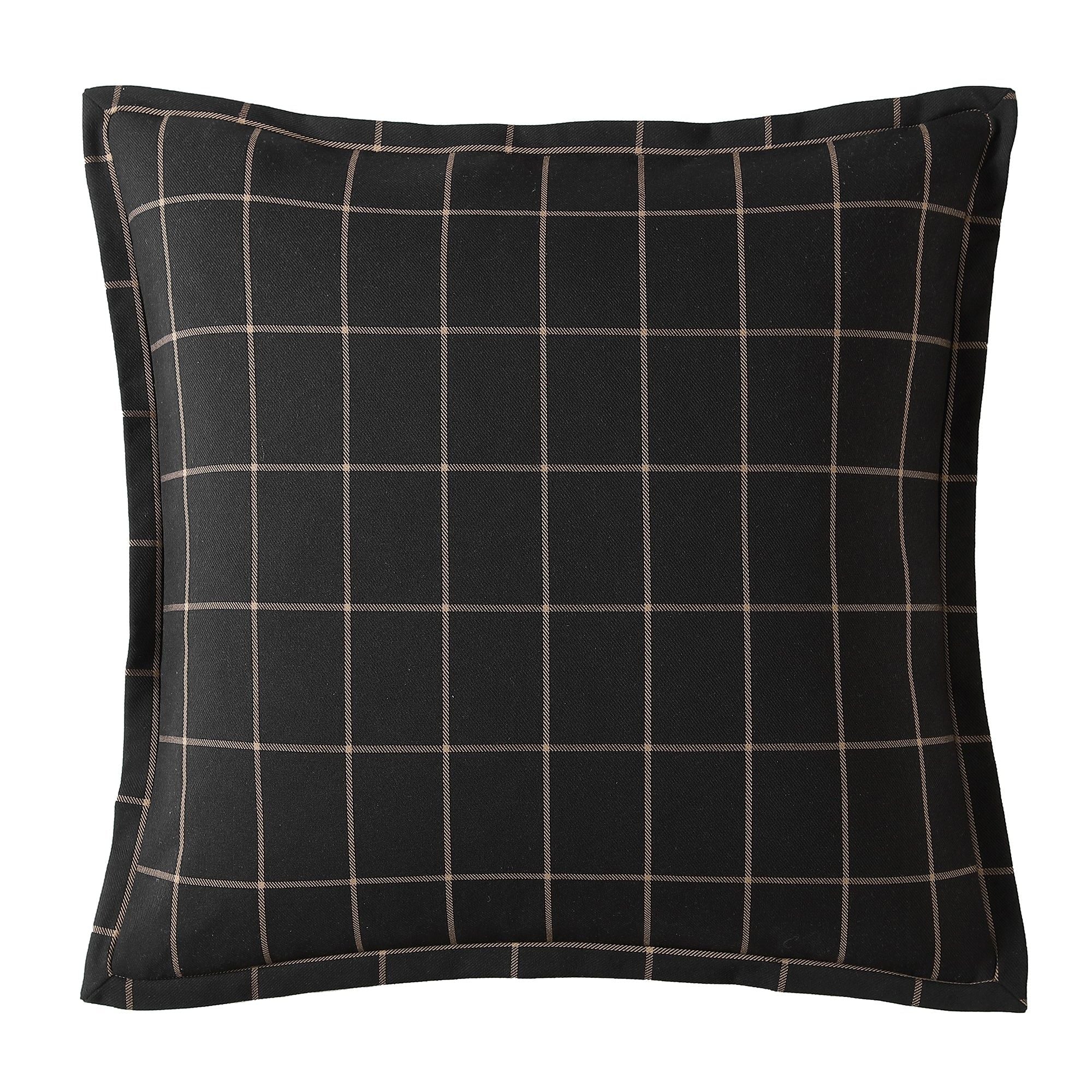 Windowpane - Plaid Euro Sham - Black