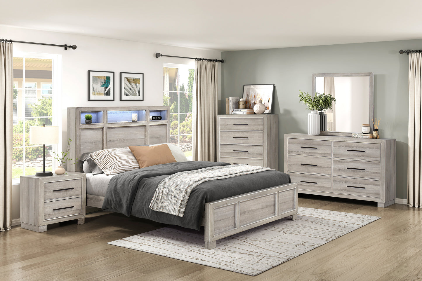 5PCS Queen Bedroom-Everett Collection