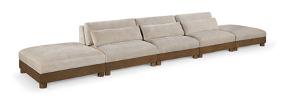 Turin - Chenille Fabric Upholstered Modular Sectional - Taupe