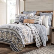Desert Sage - Twin Reversible Quilt Set (Set of 2) - Tan / White / Gray
