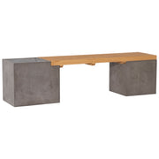 Bowman - Outdoor Bench - Dark Gray And Natural