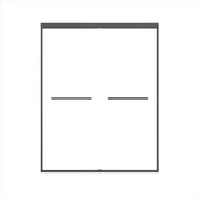Double Sliding Shower Door, Semi-Frameless Bypass Bathroom Sliding Door With 1/4" (6 Mm) Tempered Glass For Walk-In Shower